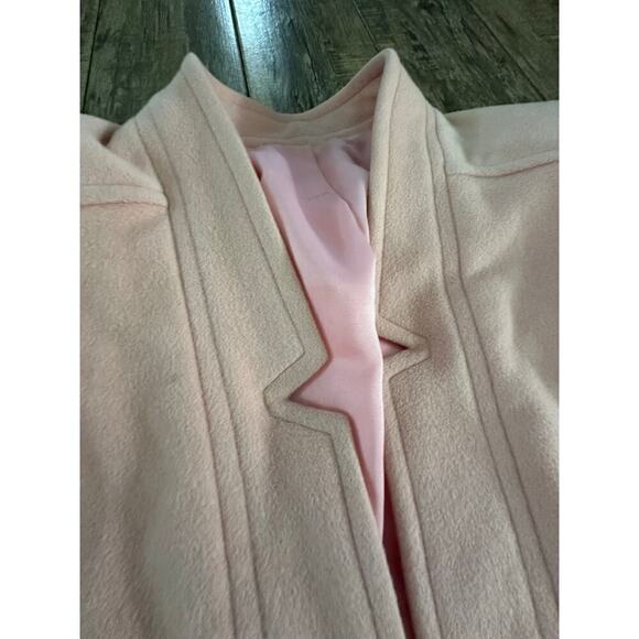 Vintage Jaywein New York Pink Long Sleeve Wool Blend Open Front Coat union made - Picture 11 of 12